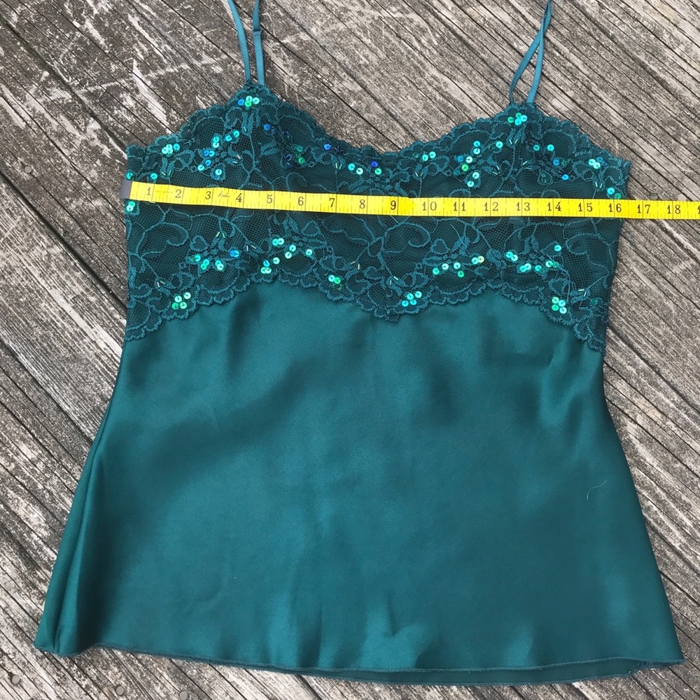 Beaded teal tank top